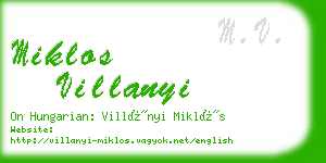 miklos villanyi business card
